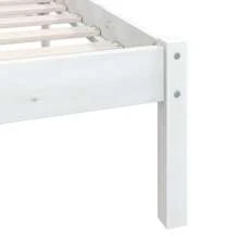 VidaXL Solid Wood Bed White Pine 140x190 Cm - 白色 - 查看 7