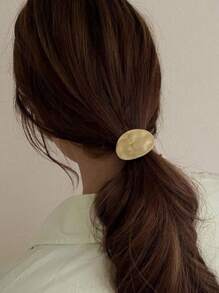 4pcs Asymmetrical Hair Scrunchies, Fashionable Hair Ties, Versatile Hair Bands For Buns - Multicolor - View 6