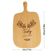 Customized Handmade Wooden Pizza Serving Board & Pizza Peel Set, Engraved Pizza Cutter, Baking Accessories, Perfect Gift For Pizza Lovers, Birthday, Housewarming, Christmas, Father's Day - Apricot - View 3