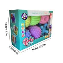 6pcs/Set Baby Sensory Balls, Colorful Soft Tactile Balls Toys, Infants Texture Grasping Ball, PVC Material, Birthday/Holiday Gift