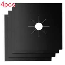 4 件装燃气灶燃烧器盖 - 炉灶保护器，黑色，厚度 0.1 毫米，可重复使用，不粘，易于清洁，适用于厨房/烹饪。炉灶顶盖保护燃气燃烧器， - 彩色 - 查看 11