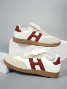 Damen Retro-deutsche Stil Schuhe, leicht, bequem, sportlich-lässige Sneaker für Herbst/Winter - Weiss - Übersicht 3