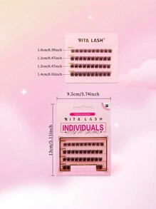 RITALASH RITALASH 40pcs 72pcs Cluster Lash DIY 6 Styles Eyelash Extensions D Curl Long Individual Lashes Mixed Tray Lash Clusters Extensions DIY Cluster Lash At Home