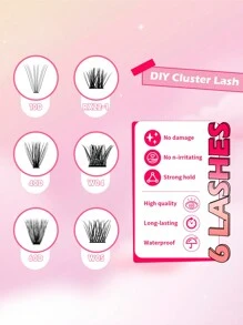 RITALASH RITALASH 40pcs 72pcs Cluster Lash DIY 6 Styles Eyelash Extensions D Curl Long Individual Lashes Mixed Tray Lash Clusters Extensions DIY Cluster Lash At Home