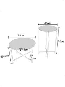 Inaugurates Furniture Kit Of 3 Side Coffee Tables, Auxiliary Living Room, Corner Sofa, Industrial Style - màu đen - Xem 6