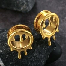 2 件装 316L 不锈钢耳滴管耳塞扩张器穿孔女士男士身体首饰耳塞拉伸器