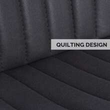 Nalupatio Modern Dining Room Chairs Set Of 2, Upholstered Kitchen Dinner Chair Fabric And Curved Backrest Kitchen Chairs - Màu xám đen - Xem 6