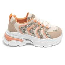 Fashionable Versatile Casual Glitter Platform Sneakers - Orange - View 2