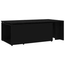vidaXL mesa de centro negra 150x50x35 cm de madera