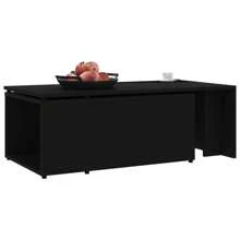 vidaXL mesa de centro negra 150x50x35 cm de madera