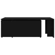 vidaXL mesa de centro negra 150x50x35 cm de madera