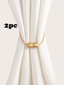 1 cái/2 cái/4 cái Dây buộc rèm cửa hình tròn tối giản từ tính, nhiều màu sắc và kích cỡ, thích hợp để cố định rèm cửa - Kiểu dây lúa mì - Xem 25