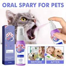 宠物圣诞礼物牙齿清洁喷雾 | 去除狗和猫的牙垢和牙渍 | 口腔清洁喷雾 | 100% 天然成分 | 可食用（1 件） - 彩色 - 查看 9
