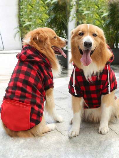 1pc Pet Hoodie With Zipper Pocket, Suitable For Cats And Dogs, All Season