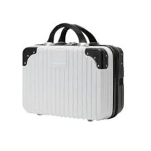 Portable Travel Briefcase With Practical Padlock For Ladies Or Gentlemen - Black and White - View 3