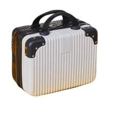 Portable Travel Briefcase With Practical Padlock For Ladies Or Gentlemen - Black and White - View 4