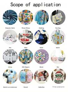 1pc Customizable Stylish Printed Adhesive Patch, Any Pattern Available, Holiday Costume/Fashion Decal, Heat Press Sticker For DIY Clothing - Perfect For T-Shirts, Masks, Jeans And Backpacks - Halloween, Christmas, Valentine's Day, Thanksgiving Designs, Suitable For DIY Clothing, Customizable Couple, Sibling, Men, Women, Parent-Child Patterns For T-Shirts, Backpacks