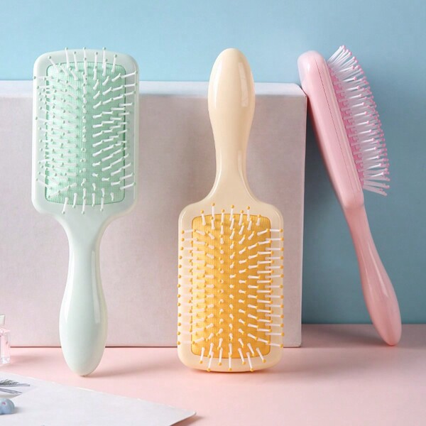 1 pièce Brosse à cheveux mignonne de dessin animé à coussin d'air et à bulles d'air, brosse de massage portable, mini peigne compact