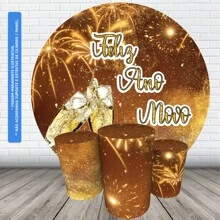 Trio Cylinder Covers + Round Panel 1.50m Party Decoration New Year's Eve - K1ANV002 - 查看 2