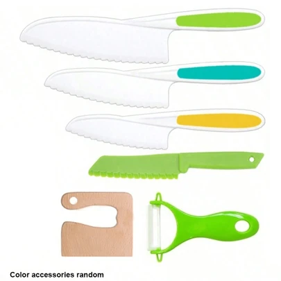 6pcs Montessori Toddlers Kitchen Tools Set,Real Cooking Knife Hay Cutter Birthday Gift (Random Component Colors)Cooking Knife Set,Cooking Set Toy,Toddler Knife Set,Kitchen Toys,Kids Kitchen,Kitchen,Baby Boss,Kitchen Set Kids,Kitchen Accessories Kids,Boss Baby,Baby Boss,Kids Kitchen,Baby Knife,Toddler Knife,Montessori Kitchen,Boss Baby,Baby Boss,Kitchen
