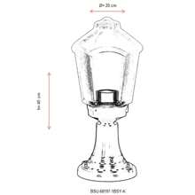 Well Home Faro Floor Lamp For Outdoor Use, ABS, Black, 20x20x45, E 27 Socket Max 60 W. Free Shipping In 24/48h