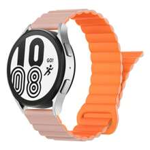 Silicone Magnetic Watch Bands Compatible With Samsung Galaxy Watch 6/5/4 Band 40mm 44mm/Watch 6 Classic Band 43mm 47mm/Watch 5 Pro 45mm/Watch 4 Classic, 20mm 22mm Silicone Magnetic Sport Strap For Women Men - 20mm - View 20