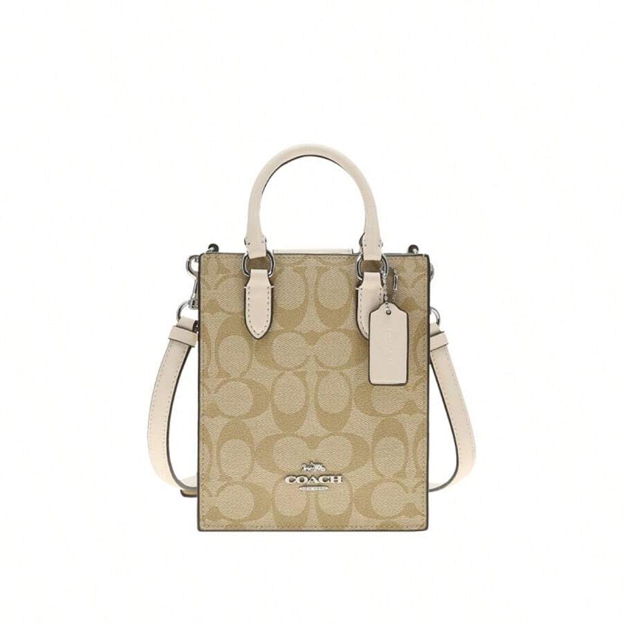 Coach Túi xách đeo chéo da PVC Outlet dành cho nữ CJ494SIGHA - CJ494SIGHA kaki nhạt màu trắng - Xem 1