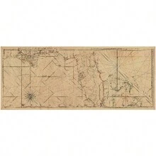 Vintage Imagery Old Florida Map 1775 Restoration Hardware Style Vintage Map Of Florida Wall Map Bahamas Gulf Of Mexico Map Coastal - 彩色 - 查看 1