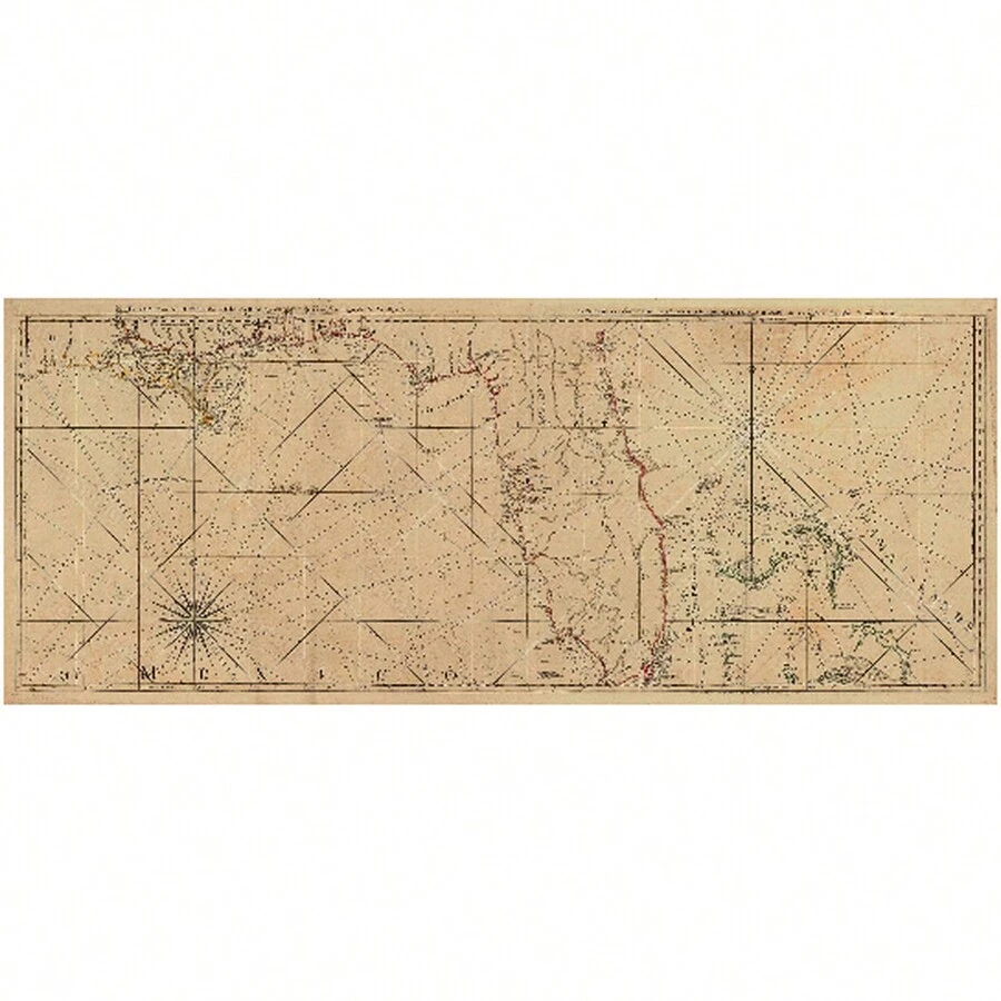 Vintage Imagery Old Florida Map 1775 Restoration Hardware Style Vintage Map Of Florida Wall Map Bahamas Gulf Of Mexico Map Coastal - 彩色 - 查看 1