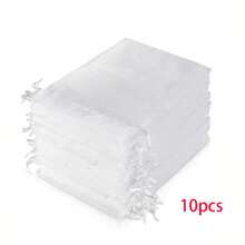 10pcs/20pcs/30pcs 4x6 Inches Luxurious Organza Drawstring Jewelry Pouches - Wedding Party Christmas Favor Gift Bags & Organizers - Reusable, Soft, And Durable Black Gift Wrapping Accessories - Multicolor - View 17