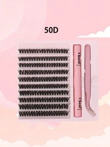 30/40/50/60/80/100D 8-16 mm D Curl Kit de extensión de pestañas con unión de pestañas y pegamento de sellado, grupos de pestañas, herramientas de maquillaje, kit de extensión de pestañas DIY para pegar pestañas,pestañas pestans extensiones de pestañas