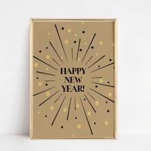 6 件套，新年快乐壁画，黑色和金色海报印刷，2025 年新年帆布图案，适合新年礼物、卧室装饰美学、客厅装饰、办公室装饰、厨房装饰、浴室装饰、节日装饰，无框 - 彩色 - 查看 14