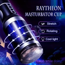 Male Multifunctional All-In-One Machine Masturbator, Ultra Full Function Penis Pump, Male Sex Toy Adult Toys Multi Thrusting & Rotating Modes, Visual Window & Interactive Induction