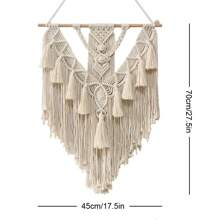 1 件 Macrame 壁挂，波西米亚风格房间装饰挂毯，经典手工编织纤维艺术墙饰，壁挂 - 如圖 - 查看 9