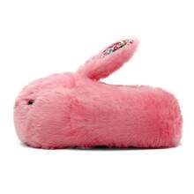 Cute Bunny Slippers For Women Cartoon Fluffy Plush Rabbit Slippers Warm Cozy Animal Slippers Funny House Slippers Shoe Winter Home Floor Slipper Shoes - Đỏ - Xem 4