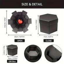 1 Set Explosion Gift Box, Multi-Layer Surprise Box, DIY Self-Adhesive Photo Album Box, Handmade Photo Gift Box, Creative Gift For Birthday, Anniversary, Wedding, Mother's Day, Father's Day, Christmas