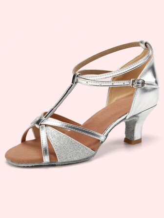 Ladies' Flamenco, Tango Dance Practice Shoes: This Dance Shoe Features High-Quality Satin Upper And PU Leather, With Thick And Durable Suede Outer Sole, Flexible And Comfortable. Classic Design Suitable For Various Occasions, Like Latin Waltz, Modern Salsa, Tango, Ballroom, Cha Cha, Swing, Wedding Party, Evening Gala, Professional Dance Practice And Performance