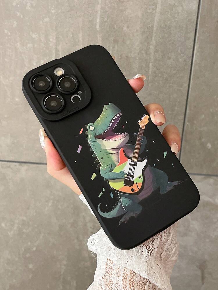 1 Ốp lưng điện thoại chống sốc họa tiết đàn ghita cá sấu có dây đeo, tương thích với iPhone 16promax, 14 13, 12, 11 Pro Max, XS Max, X, XR, 8, 7, Plus, Mini, thích hợp làm quà tặng sinh nhật, tặng bạn gái, bạn trai hoặc tự sử dụng - Nhiều màu - Xem 3