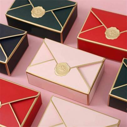 10/50pcs, Blank Packing Paper Gift Box Creative Classic Envelopes Gift Boxes Wedding Favor Boxes Birthday Party Party Cosmetics Packaging Box,
