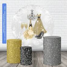 Trio Cylinder Covers + Round Panel 1.50m Party Decoration New Year's Eve - K1ANV015 - 查看 2