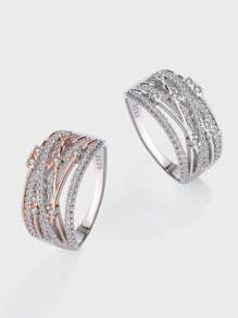 Nhẫn ngôi sao rỗng lấp lánh bằng bạc Sterling 925, trang sức cao cấp tinh tế của Châu Âu và Châu Mỹ, thích hợp làm quà tặng, hẹn hò, tiệc tùng, đeo hàng ngày, đính hôn, đám cưới, cô dâu - Nhẫn ngôi sao rỗng - Xem 9