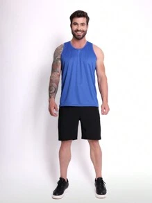 Men's Dry Fitness Tank Tops In Assorted Colors For Gym Training - Royal Blue - View 3