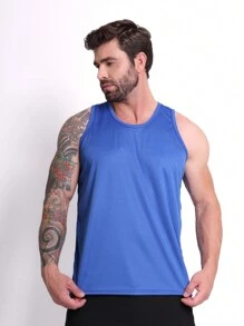 Men's Dry Fitness Tank Tops In Assorted Colors For Gym Training - Royal Blue - View 1