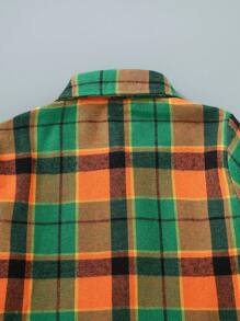 Young Boy Plaid Long Sleeve Single-Breasted Casual Shirt, Autumn - Multicolor - View 4