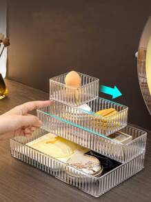1/5 hộp đựng đồ loại ngăn kéo có ngăn tích hợp & ngăn chia trong suốt có thể xếp chồng lên nhau, thích hợp để đựng mỹ phẩm, cọ trang điểm, đồ sắp xếp cho bàn trang điểm, phòng, nhà, phòng ngủ, phòng tắm, phòng màu hồng, đồ trang trí phòng khách, du lịch, túi quà, quà tặng, bố, đàn ông, bạn bè, giáo viên, sinh nhật, đám cưới, bàn làm việc, giá sách, phụ kiện, hộp quà, quà tặng thú vị, tủ đựng thức ăn - Trong sáng - Xem 6