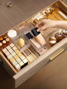 1/5 hộp đựng đồ loại ngăn kéo có ngăn tích hợp & ngăn chia trong suốt có thể xếp chồng lên nhau, thích hợp để đựng mỹ phẩm, cọ trang điểm, đồ sắp xếp cho bàn trang điểm, phòng, nhà, phòng ngủ, phòng tắm, phòng màu hồng, đồ trang trí phòng khách, du lịch, túi quà, quà tặng, bố, đàn ông, bạn bè, giáo viên, sinh nhật, đám cưới, bàn làm việc, giá sách, phụ kiện, hộp quà, quà tặng thú vị, tủ đựng thức ăn - Trong sáng - Xem 8