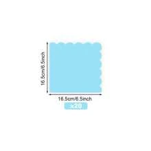 20 件/40 件/120 件，鸡尾酒餐巾，扇形餐巾 6.5 X 6.5 英寸一次性纸巾渐变色餐巾带扇形边缘，适用于晚餐婚礼生日派对用品，淡色彩虹 - 彩色 - 查看 20