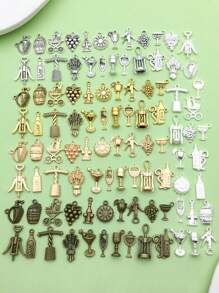 10/13/20/50/100 stuks willekeurige gemengde antieke zilveren emaille legering rode wijn wijnglas kurkentrekker charme DIY hanger voor armband ketting oorbellen sieraden maken accessoires sieraden benodigdheden