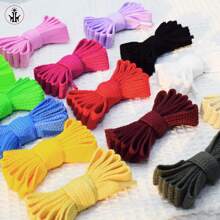 1 Cặp Dây Giày Đế Bằng Cổ Điển, Dây Giày Polyester Rộng 2cm Dành Cho Giày Thể Thao Thường Ngày, Đa Năng - #4684burgundy - Xem 4
