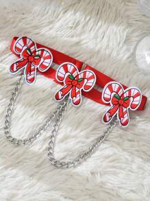 1 chiếc garter chân Giáng sinh dễ thương có dây đai đàn hồi có thể điều chỉnh, phụ kiện cho lễ hội ngày lễ - Đỏ - Xem 4